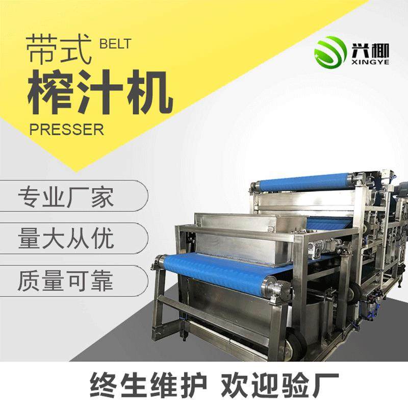 厂家加工供应椰奶带式榨汁机饮料生产设备蔬菜榨汁机