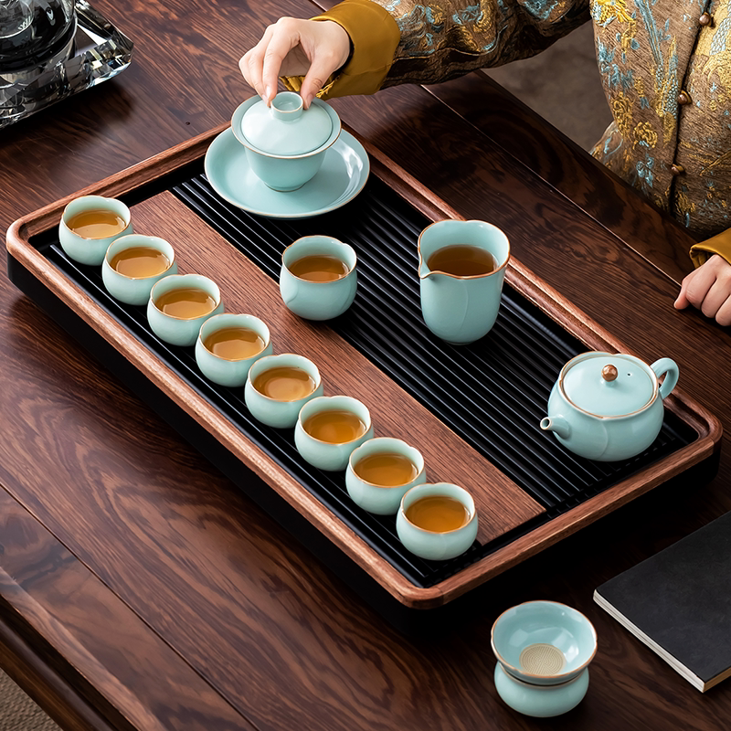石茗堂青瓷功夫茶具套装家用