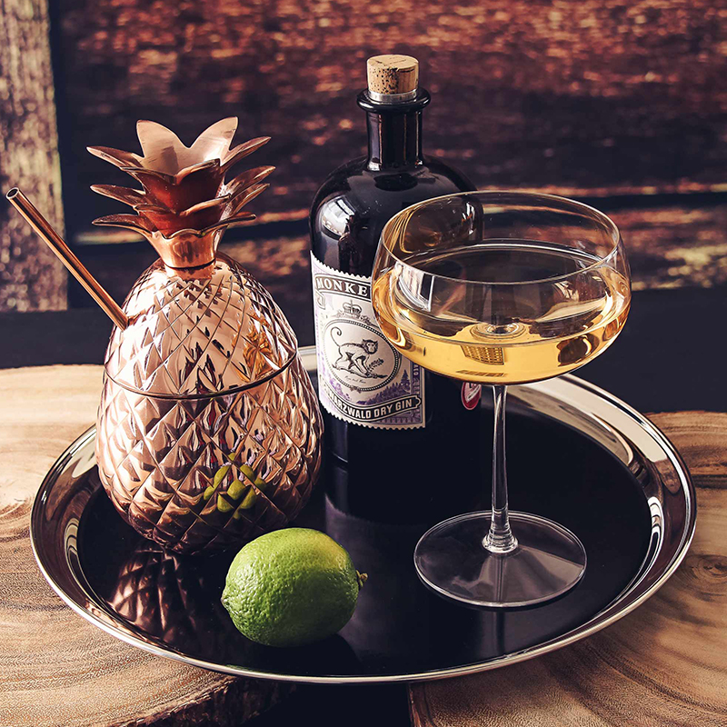 304加厚优质不锈钢托盘 防滑服务托盘 酒店酒吧餐饮酒水服务盘