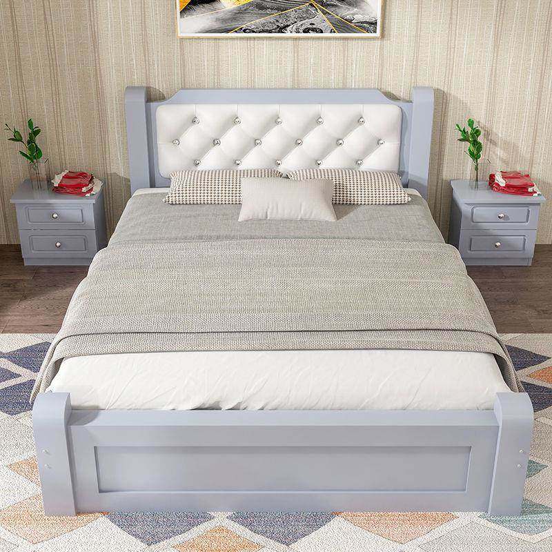 欧式实木床1.8米经济主卧.双人床15TYS米成人家用1.米单型人2床1