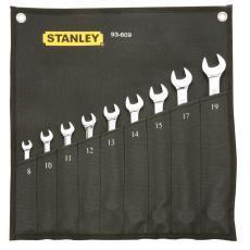 609 正品 9件套公制精抛光两用长扳手 STANLEY史丹利工具