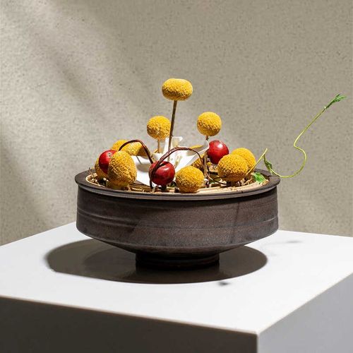 侘寂风仿真绿植盆景室内软装微景观花器样板间花艺组合装饰摆件