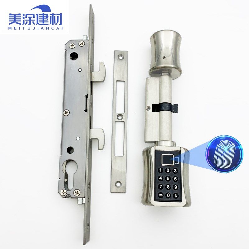 断桥铝合金门指纹锁20窄边锁移门推拉门智能电子门锁锁体锁芯