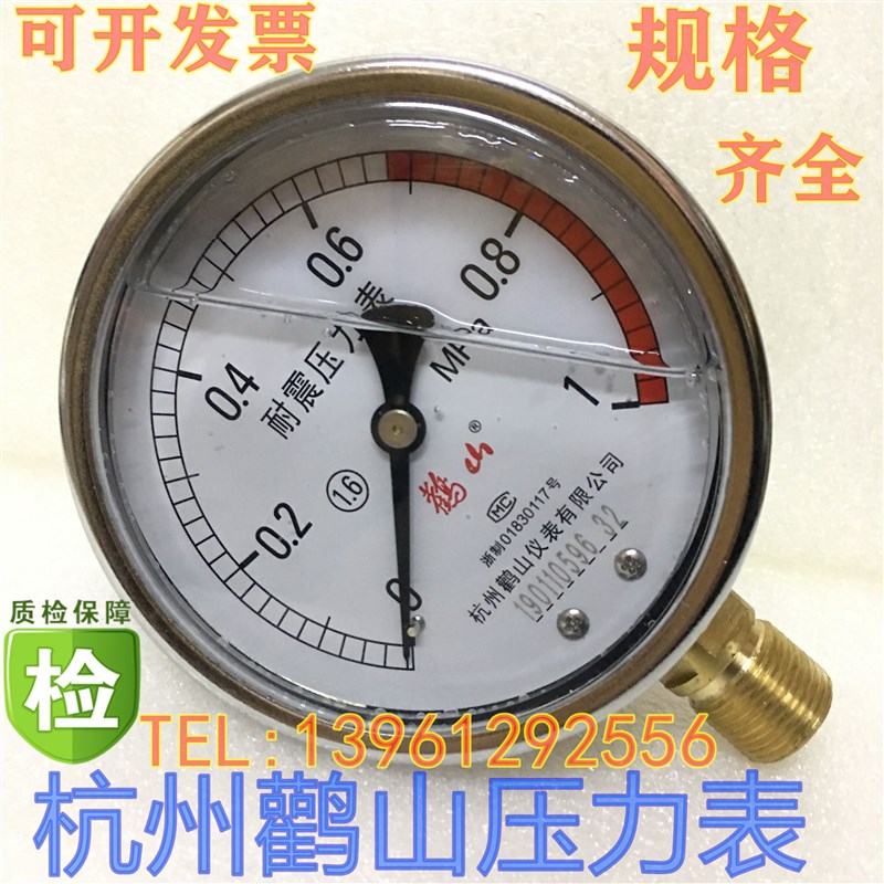 鹳山耐震表YN100抗震液压鹤山仪表1mpa充油防震冲油YN-100径向