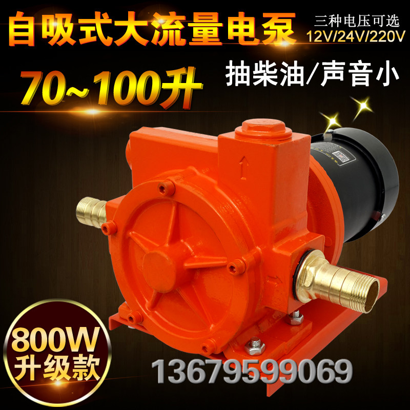 大功率抽油泵12V24V220V大流量柴油自吸电动油泵机械表车载加油机