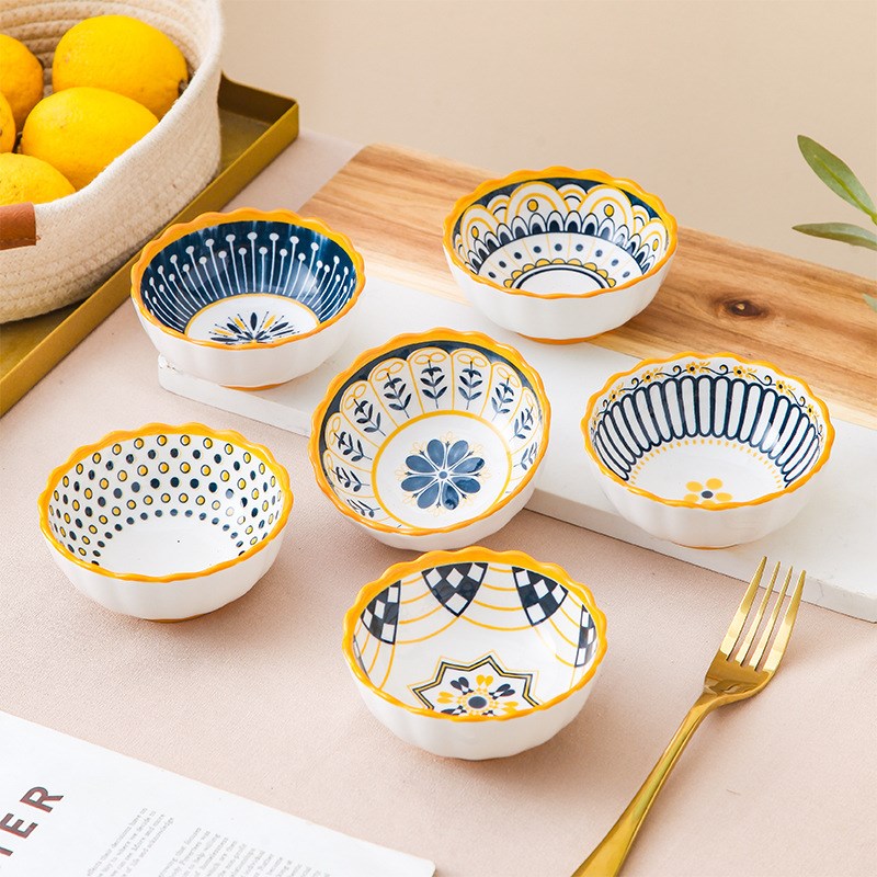 北欧陶瓷碟子家用蘸料味碟调料酱料碟蘸醋酱油小碟子小吃开胃菜碗