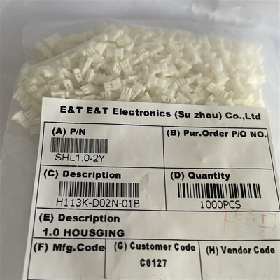 SHL连接器 1.0间距2P胶壳  H113K-D02N-01B替代SHLP-02V-S-B 现货