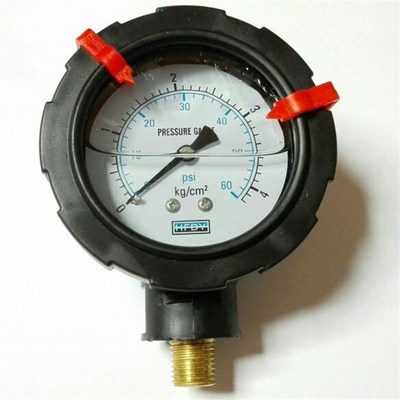 HFDY 全塑耐震压力表 60 压力0~4kg/cm  60psi 铜螺纹zg1/4