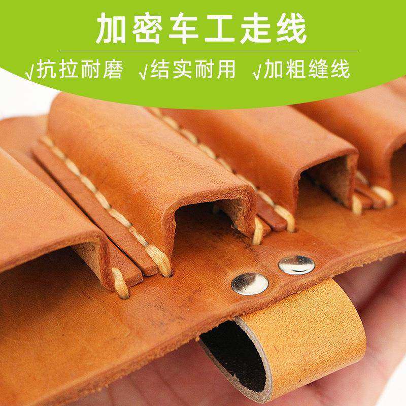 电工皮头层牛皮工具包电GVY工腰带皮皮套钳套 电工五联带联三皮五