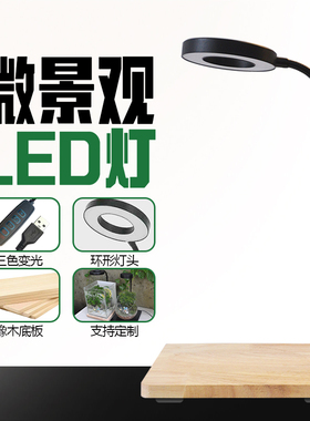 LED植物生长灯微景观灯竹板灯木板灯鱼缸灯苔藓灯多肉植物补光灯
