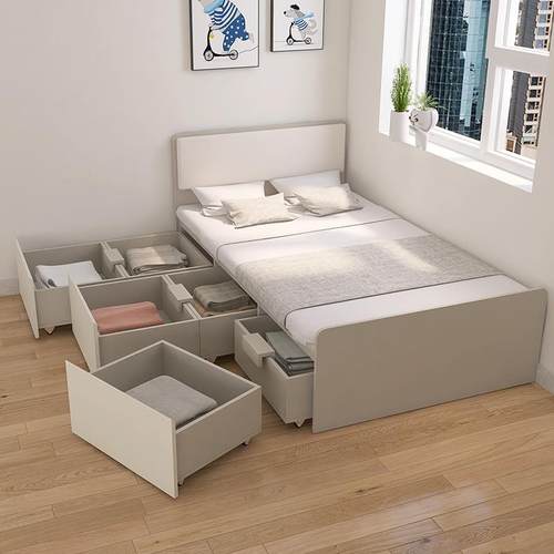 GFS可定大抽屉小户型高收纳储物实木次卧箱儿童房1米2榻床榻米单