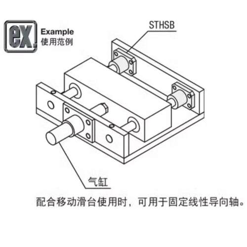 钢制圆法兰导向轴支0座光轴固LXF定座STHR6 8 10 12 15 16 2 2B5