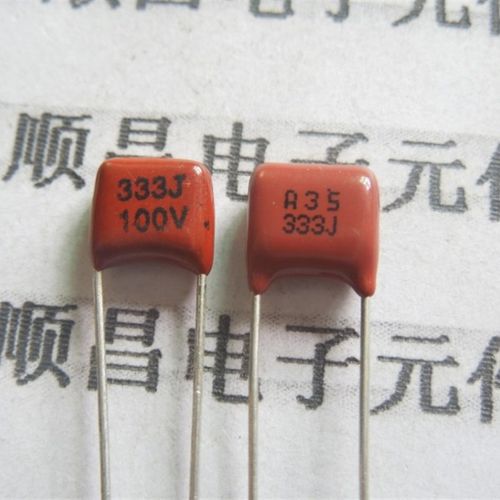 CBB电容 CL21 薄膜电容 63V 100V 333J 0.033UF 333 脚距5mm