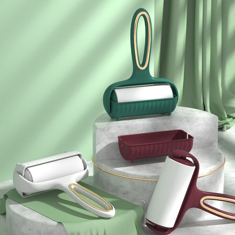 滚筒粘毛器粘尘贴去毛神器衣服沾毛滚筒纸撕纸除毛刷可撕式替换芯