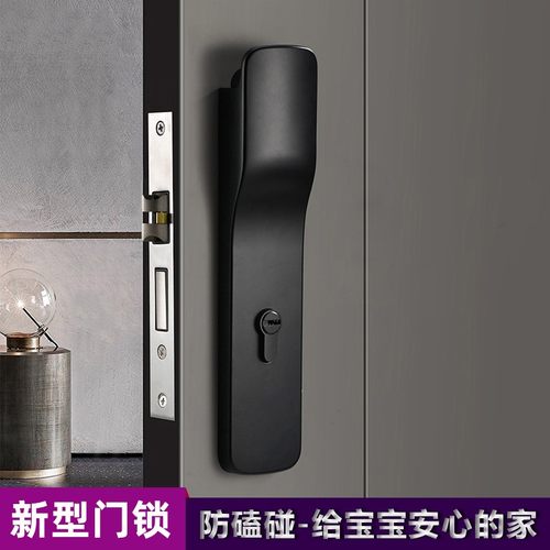 隐形门锁卧室门锁室内房间实木门锁静音家用锁具通用型无把手门锁