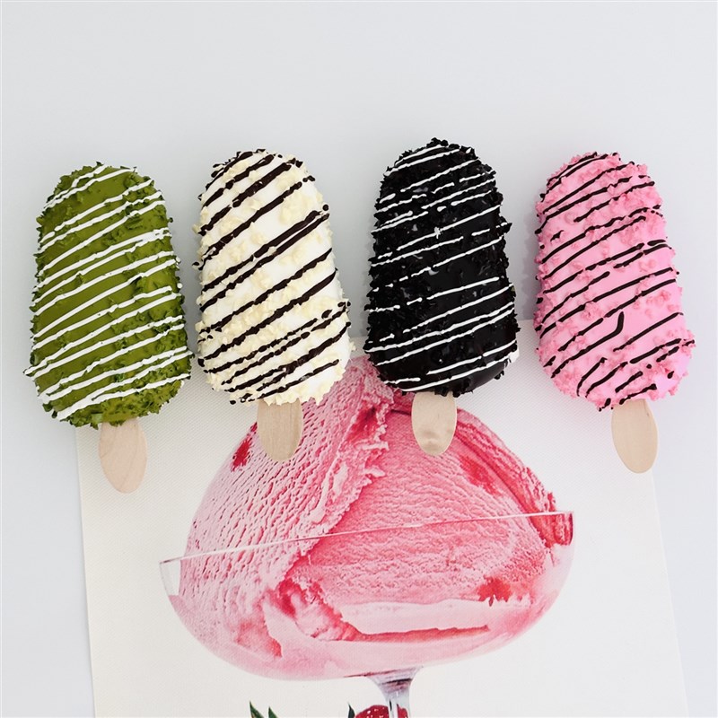 可爱仿真脆皮巧克力棒冰磁性贴雪糕装饰冰箱贴店铺展示道具摆件