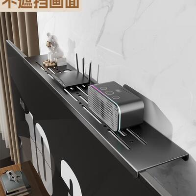 电视机顶盒置物纳架免打孔托部架电脑显支示器顶IRC放路由器架收