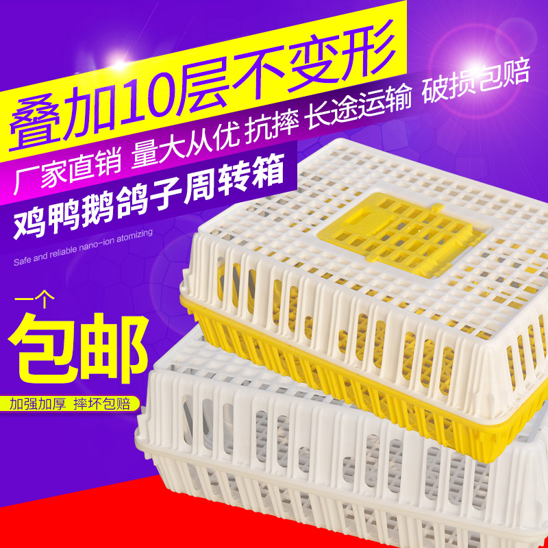 鸡笼周转箱成小鸡鸭鹅鸽兔运输笼鸡用周转筐塑料长方形鸡框运输箱