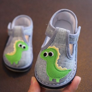 2024秋季新款一岁宝宝鞋子春秋布鞋儿童室内鞋童鞋男童1到3岁恐龙
