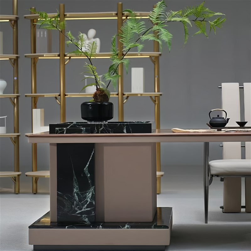 2025新款新中式黑胡桃木茶桌简奢高级感会客茶台泡茶桌