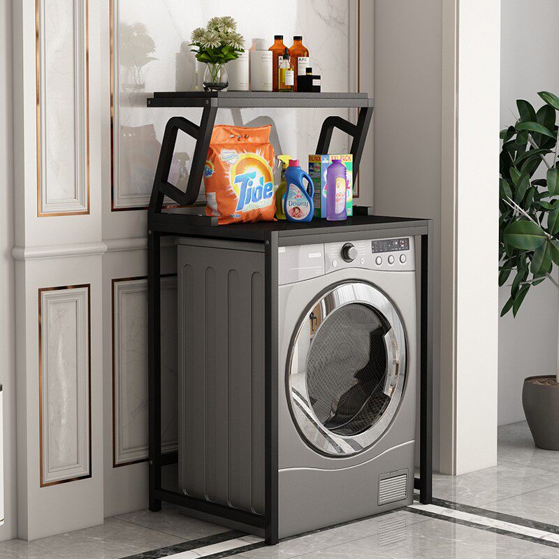洗衣机架子阳台落地架滚筒洗衣机置物架浴K室防水架子翻盖洗衣机