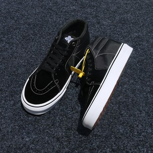 黑色中帮板鞋 吸睛大法 男鞋 女鞋 男 秋冬sk8mid帆布鞋 宝藏分享