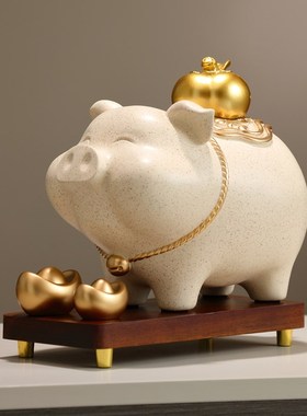 猪储钱罐看不出来存钱罐可进可出2025新款大人客厅书柜装饰品摆件