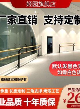 双层舞蹈把杆固定式黑色方管落地学校舞I蹈房幼儿园专业把杆压腿