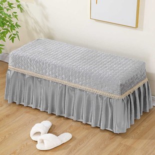 换鞋凳套罩长方形化装凳套罩长条凳子套罩钢琴凳床尾凳储物凳套罩