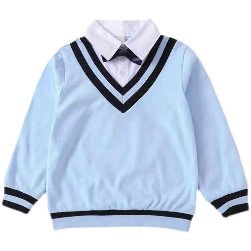 幼儿园园服英伦风n小学生校服儿童班服假两件打底衫小衫