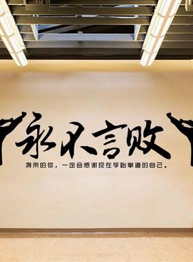 跆拳道馆武术墙面k装饰墙贴标语教室宿舍励志文字武术装饰墙贴画