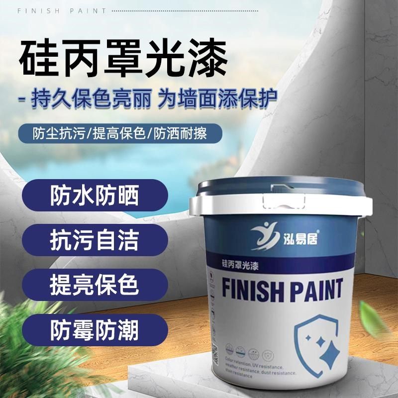 透明水性硅丙罩光面漆亮哑光面油疏水防水防尘保色耐污内外墙彩绘 - 实物图