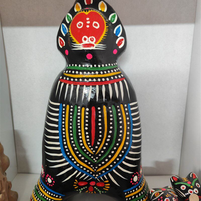 淮阳泥泥狗泥哨泥咕咕泥人泥塑摆件大号 招财兽 貔貅