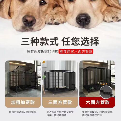 狗笼子大型中型小型犬家用室内带厕所金毛拉布拉多边牧宠物狗别墅
