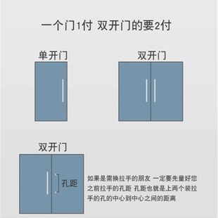 不锈钢玻璃门方管拉手黑色大拉手木门把手地弹簧门方管亚黑大拉手