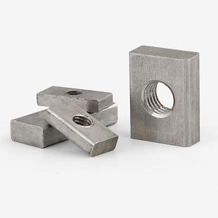 异型母 不锈钢30 加厚螺帽方 型螺帽 长螺帽M3M 4螺长SCX方形螺母