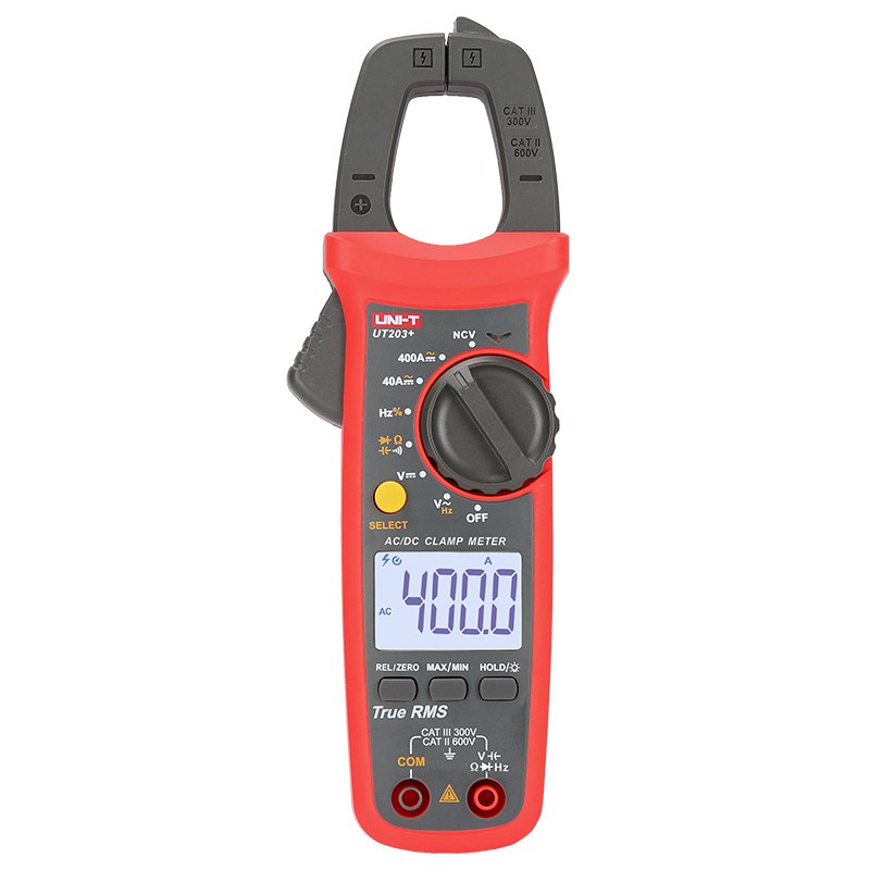 优利德真有效值交直流数字钳形表钳型表UT203+ UT204+ 400A 600A