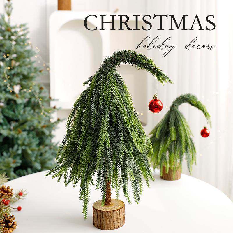 圣诞树LXH桌面饰摆件迷你新场款圣诞节装品景布置小装扮手工diy套