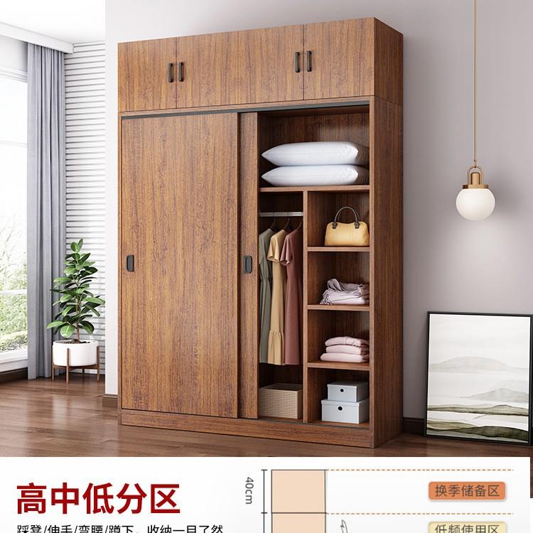 衣柜童家衣用卧木质推拉门儿橱出租房屋用EAZ经济型简易柜子小室