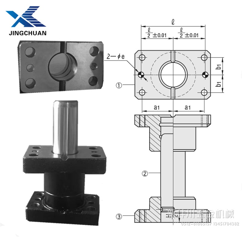 MISUMI定位销孔镶石墨独立导柱MYZP 米思米自润滑型标准模具配件