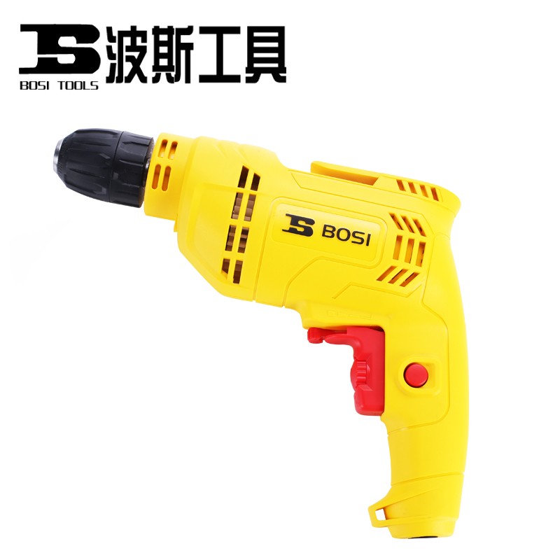 波斯工具正反转手710W电转钻机钻孔机电动转手枪钻手钻有线手电钻