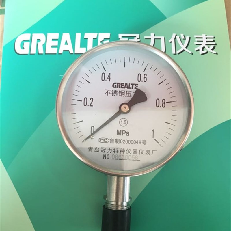 YTF100不锈钢压力表1级精度青岛冠力特种仪器仪表厂