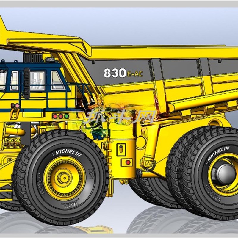 komatsu(小松)830E-AC矿用自卸卡车图纸3D模型CAD设备SW设3210