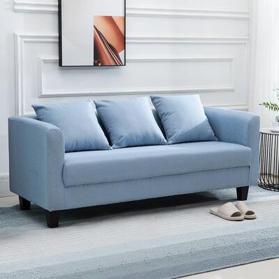 简易双BHJ人沙户发小型公出租房卧室阳台服装质店两人三人皮沙发