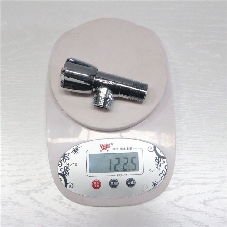 正品埃美柯4分黄铜加长型三角阀止水阀陶瓷阀芯角阀JF756专卖店