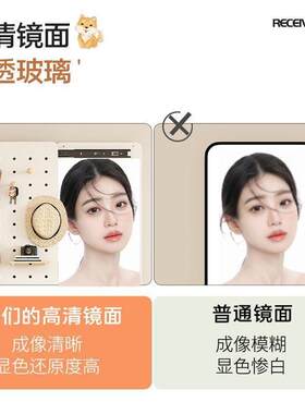 隐用形穿衣镜家卧室可挂暗藏全身镜洞洞板壁式PRD玄关多功能衣式
