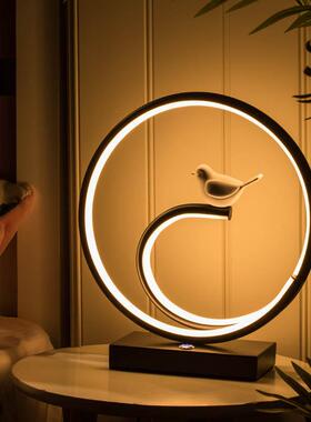 北欧台灯厅客卧室轻奢头床灯现代简约氛个性创意新中式围94848小