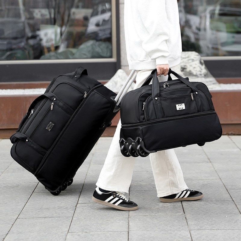 牛津布拉杆d包大容量旅行包女手提出差登机托运包可折叠收纳行李