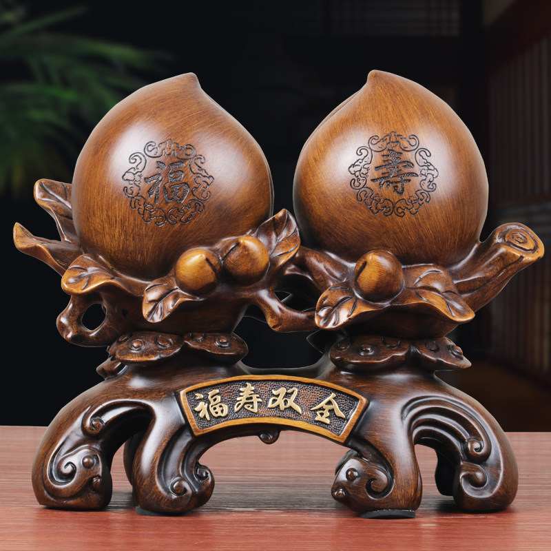 寿桃摆件祝寿贺寿礼物多福添寿大送老人爷爷奶奶长辈实用生日礼品