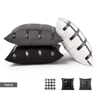 0060 Leo皮革呢毛混搭靠套/抱枕套 4V5x45cm